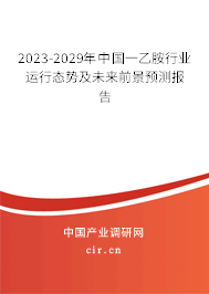 2023-2029年中國一乙胺行業(yè)運行態(tài)勢及未來前景預測報告