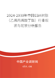 2024-2030年中國EBA樹脂（乙烯丙烯酸丁酯）行業(yè)現(xiàn)狀與前景分析報告