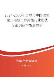 2024-2030年全球與中國過氧化二碳酸二異丙酯行業(yè)現狀全面調研與發(fā)展趨勢