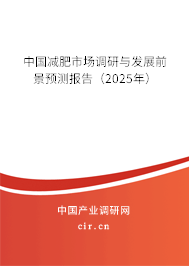 中國減肥市場調(diào)研與發(fā)展前景預(yù)測報告（2025年）