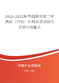 2026-2032年中國(guó)聚鄰苯二甲酰胺（PPA）市場(chǎng)現(xiàn)狀調(diào)研與前景分析報(bào)告