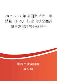 2025-2031年中國聚鄰苯二甲酰胺（PPA）行業(yè)現(xiàn)狀全面調(diào)研與發(fā)展趨勢分析報(bào)告