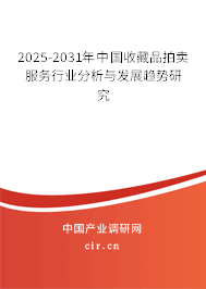 2025-2031年中國(guó)收藏品拍賣(mài)服務(wù)行業(yè)分析與發(fā)展趨勢(shì)研究