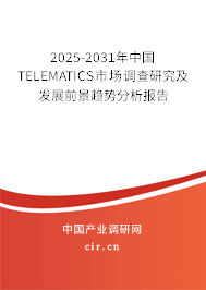 2025-2031年中國TELEMATICS市場(chǎng)調(diào)查研究及發(fā)展前景趨勢(shì)分析報(bào)告