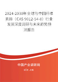 2024-2030年全球與中國纖維素酶(CAS 9012-54-8)行業(yè)發(fā)展深度調(diào)研與未來趨勢預(yù)測報告 2024-2030年全球與中國纖維素酶(CAS 9012-54-8)行業(yè)發(fā)展深度調(diào)研與未來趨勢預(yù)測報告