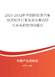 2025-2031年中國(guó)新能源汽車融資租賃行業(yè)發(fā)展全面調(diào)研與未來(lái)趨勢(shì)預(yù)測(cè)報(bào)告