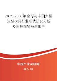 2025-2031年全球與中國(guó)大型注塑模具行業(yè)現(xiàn)狀研究分析及市場(chǎng)前景預(yù)測(cè)報(bào)告 2025-2031年全球與中國(guó)大型注塑模具行業(yè)現(xiàn)狀研究分析及市場(chǎng)前景預(yù)測(cè)報(bào)告