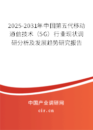 2025-2031年中國第五代移動通信技術（5G）行業(yè)現(xiàn)狀調(diào)研分析及發(fā)展趨勢研究報告