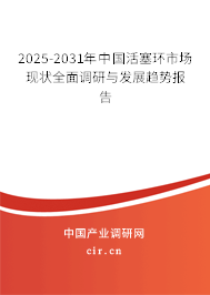 2025-2031年中國活塞環(huán)市場現(xiàn)狀全面調研與發(fā)展趨勢報告
