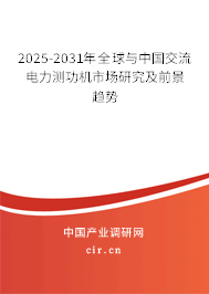 2025-2031年全球與中國交流電力測功機(jī)市場研究及前景趨勢