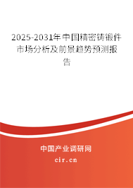 2025-2031年中國精密鑄鍛件市場分析及前景趨勢預(yù)測報(bào)告