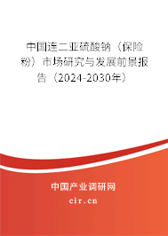 中國連二亞硫酸鈉（保險(xiǎn)粉）市場研究與發(fā)展前景報(bào)告（2024-2030年）