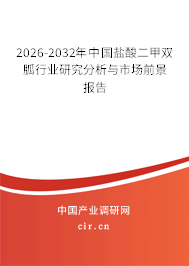 2026-2032年中國鹽酸二甲雙胍行業(yè)研究分析與市場前景報告