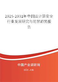 2025-2031年中國云計(jì)算安全行業(yè)發(fā)展研究與前景趨勢(shì)報(bào)告